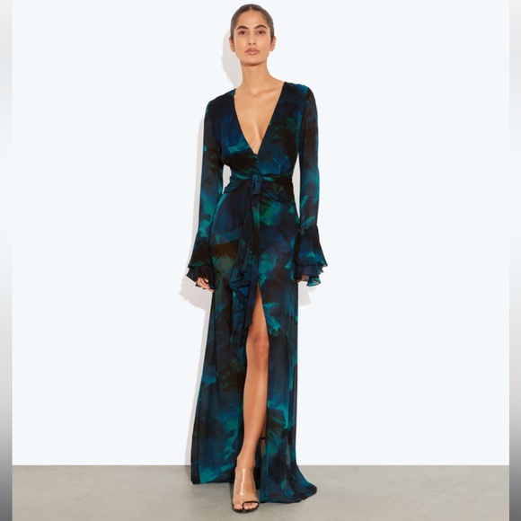 Rat & Boa Dresses & Skirts - Rat & Boa Fiorella Deep V-Neck Long Sleeve Dress